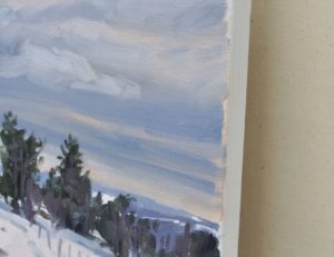 Lumière d'hiver sur le Mézenc, huile sur toile, 33 x 50 cm, 2026