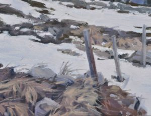 Lumière d'hiver sur le Mézenc, huile sur toile, 33 x 50 cm, 2026