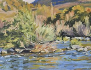 Lumière d'automne sur la Loire, huile sur toile, 50 x 73 cm, 2025