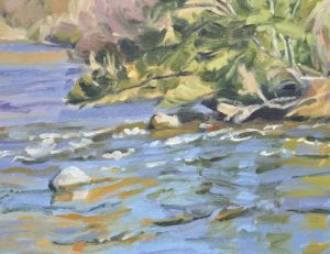 Lumière d'automne sur la Loire, huile sur toile, 50 x 73 cm, 2025