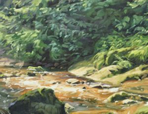 Lumière du matin sur la Sumène, huile sur toile, 89 x 130, 2026, vendue 2026.jpg