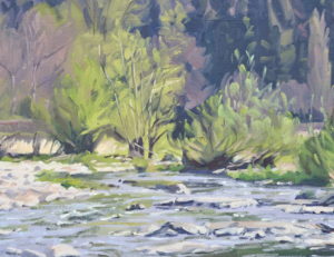 La Loire sauvage au printemps, huile sur toile, 89 x 130 cm, 2026