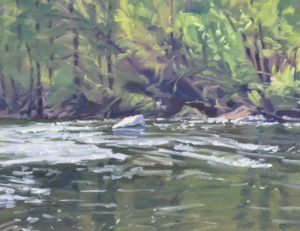La Loire sauvage au printemps, huile sur toile, 89 x 130 cm, 2026