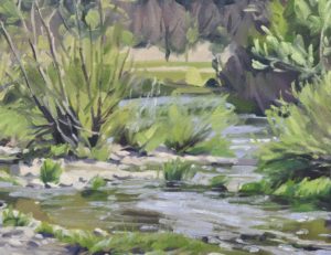 Lumière du matin sur la Loire au printemps, huile sur toile, 73 x 110cm, 2026
