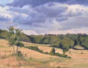 Orage d'été en Velay, huile sur toile, 89 X 130 cm, 2026