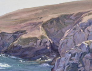 Cap Sizun, crique, lumière du matin, huile sur toile, 60 x 92 cm, 2026