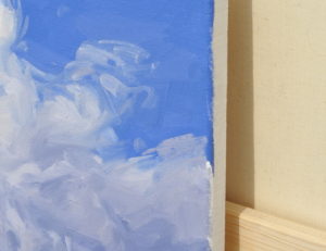 Six février, nuages sur le Rhône, pont de l'Université, huile sur toile, 60 x 92 cm, 2026