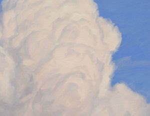 Ciel en élévation — 24 septembre, 17 h, huile sur toile, 130 x 97 cm, 2026