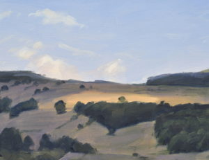 Nuages d’été sur le suc de Montfol, huile sur toile, 97 x 130 cm, 2026