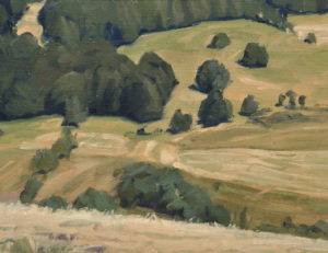 Nuages d’été sur le suc de Montfol, huile sur toile, 97 x 130 cm, 2026