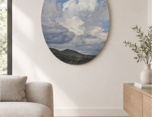 Ciel en élévation - 6 mai, 18h, huile sur toile, 130 x 97 cm, 2026