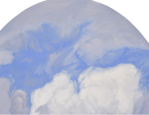 Ciel en élévation - 6 mai, 18h, huile sur toile, 130 x 97 cm, 2026