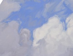 Ciel en élévation - 6 mai, 18h, huile sur toile, 130 x 97 cm, 2026