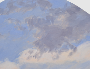 Ciel en élévation - 31 juillet, 21h, huile sur toile, 130 x 97 cm, 2026