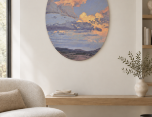 Ciel en élévation - 7 septembre, 20h, huile sur toile, 130 x 97 cm, 2026
