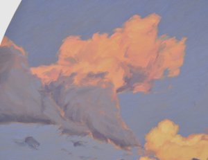 Ciel en élévation - 7 septembre, 20h, huile sur toile, 130 x 97 cm, 2026
