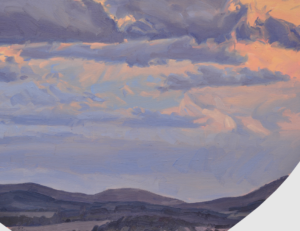 Ciel en élévation - 7 septembre, 20h, huile sur toile, 130 x 97 cm, 2026