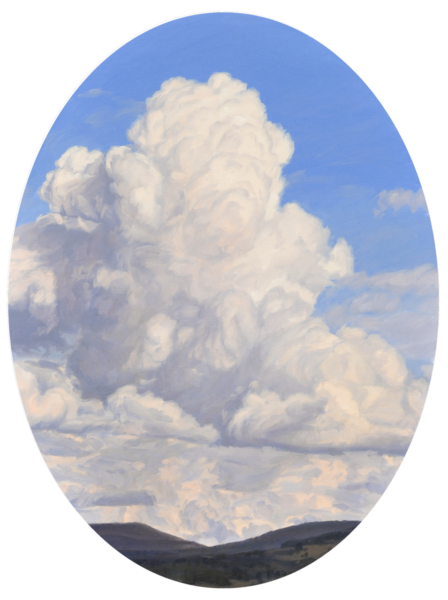 Ciel en élévation — 24 septembre, 17 h, huile sur toile, 130 x 97 cm, 2026