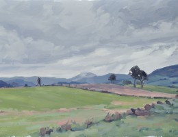 quinze octobre, Saint Vincent, après la pluie, huile sur toile, 60x90cm, 2015, collection privée USA