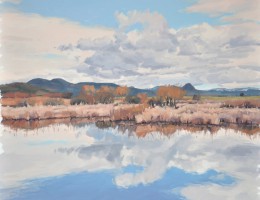 quinze février, Etang de la Plaine, huile sur toile, 90x112cm, 2016, collection privée USA