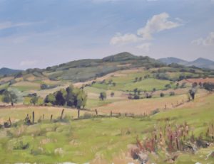 premier juillet, Mont Ceneuil, huile sur toile, 60x90cm, 2016, collection privée USA