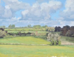 Printemps dans les Cotswolds, huile sur toile, 50x70cm, 2017, collection privée FR