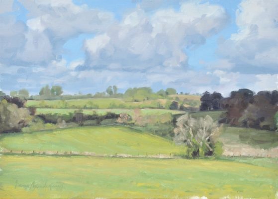 Printemps dans les Cotswolds, huile sur toile, 50x70cm, 2017, collection privée FR