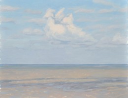 Ault, nuage au-dessus de la mer, huile sur toile, 81x100cm, 2017