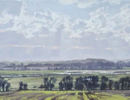 Vingt-deux octobre, baie de Somme, éclaircie, huile sur toile, 66x100cm, 2017
