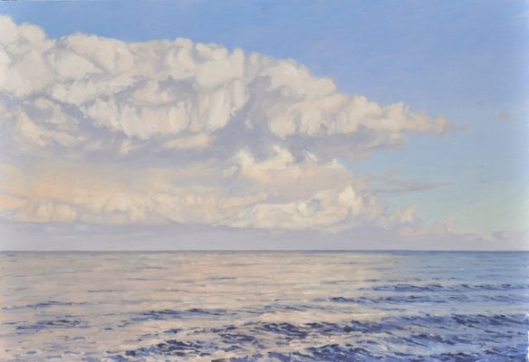 Nuage sur la mer au matin, huile sur toile, 89 x 130 cm, 2020, collection privée UK