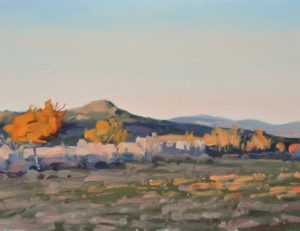 huit novembre, Massif du Mézenc, lumière du soir, huile sur toile, 50x75cm, 2015, collection privée FR