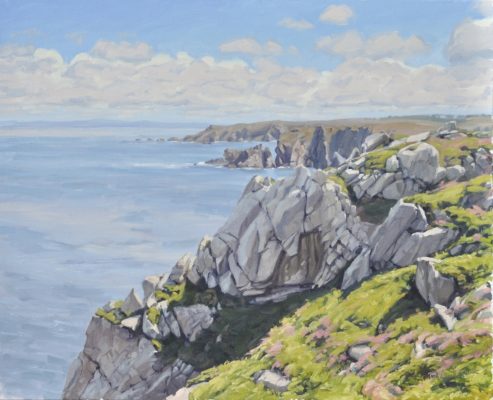 Falaises au Cap Sizun, huile sur toile, 81 x 100 cm, 2020