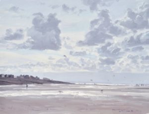 trente octobre, Cayeux sur mer, marée basse, huile sur toile, 60x80cm, 2017, collection privée USA