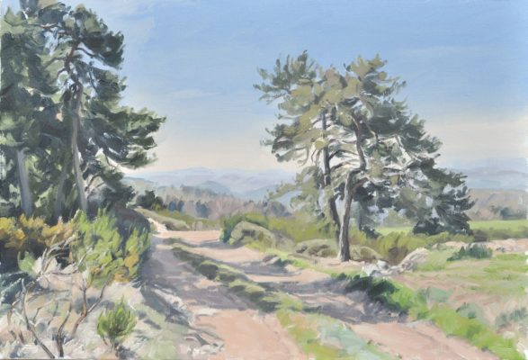 Chemin à Chaspinhac, huile sur toile, 50 x 73 cm, 2022