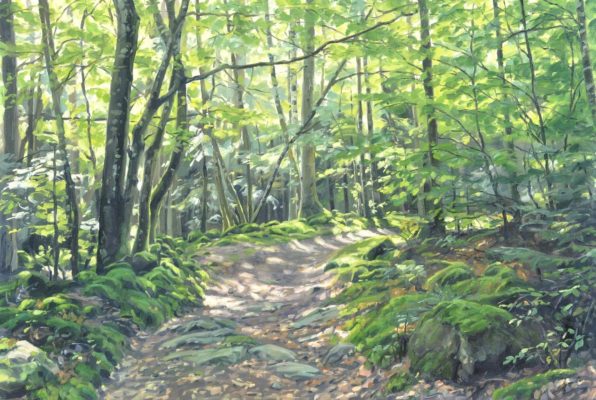 L'éclaircie, huile sur toile, 89 x 130 cm, 2024
