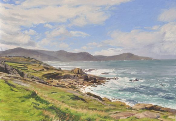 Côte de Galice, lumière du matin, huilr sur toile, 50 x 73 cm, 2025