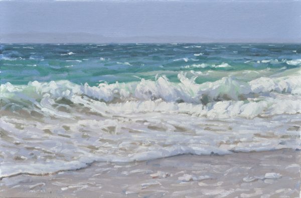 Etude de vague, huile sur toile, 33 x 50 cm, 2025