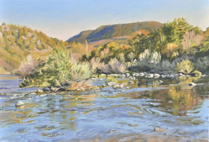 Lumière d'automne sur la Loire, huile sur toile, 50 x 73 cm, 2025