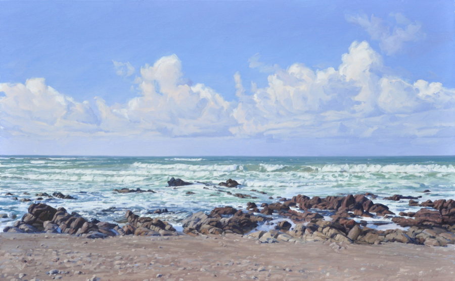 Ressac en Bretagne, huile sur toile, 81 x 130 cm, 2026