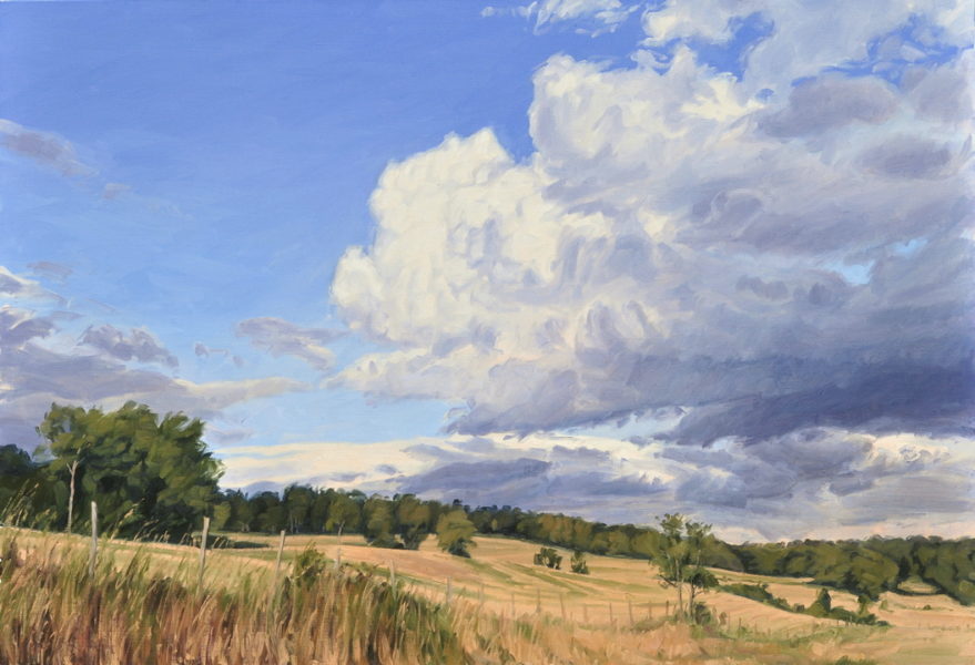 Orage d'été en Velay, huile sur toile, 89 X 130 cm, 2026