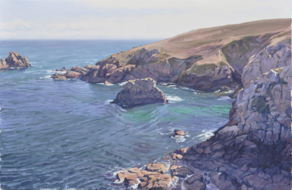 Cap Sizun, crique, lumière du matin, huile sur toile, 60 x 92 cm, 2026
