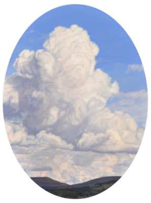 Ciel en élévation — 24 septembre, 17 h, huile sur toile, 130 x 97 cm, 2026