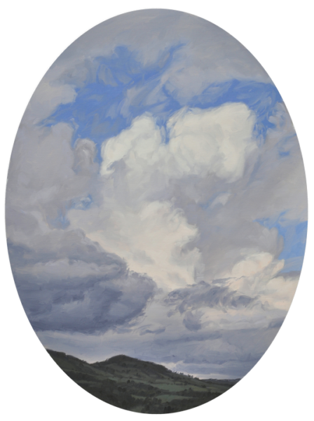 Ciel en élévation - 6 mai, 18h, huile sur toile, 130 x 97 cm, 2026